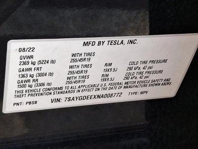 2022 Tesla Model Y Base