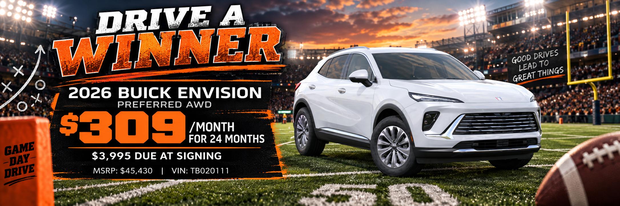 2026 BUICK ENVISION $309 LEASE