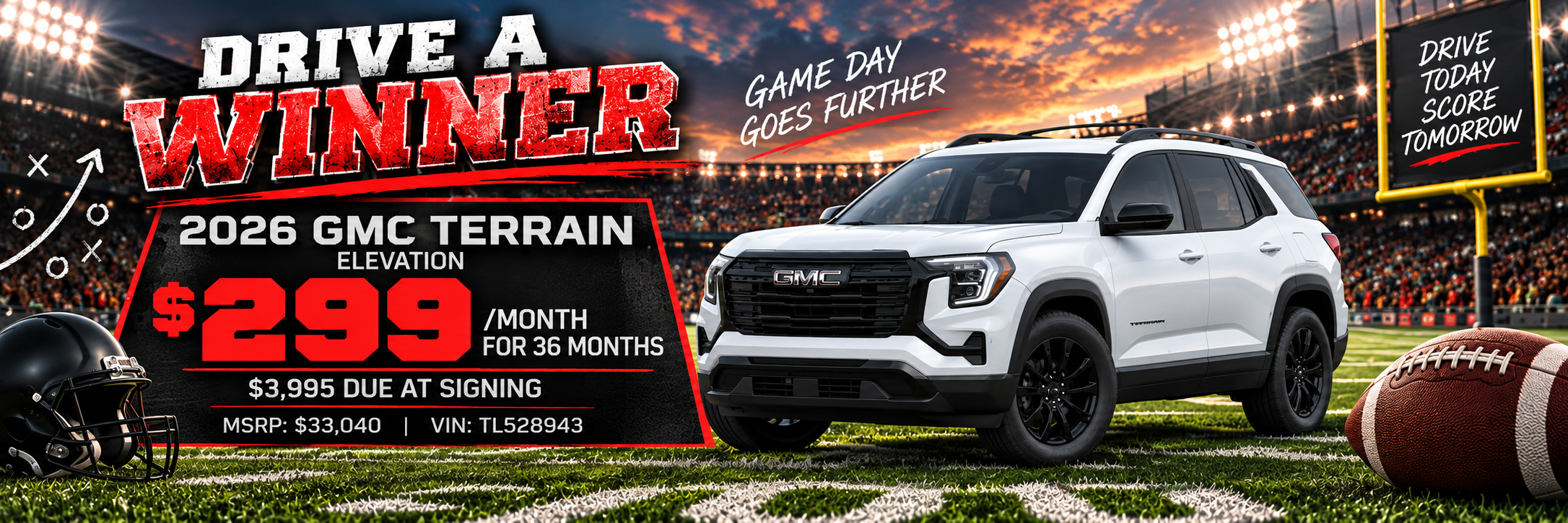 2026 GMC Terrain $299 Lease